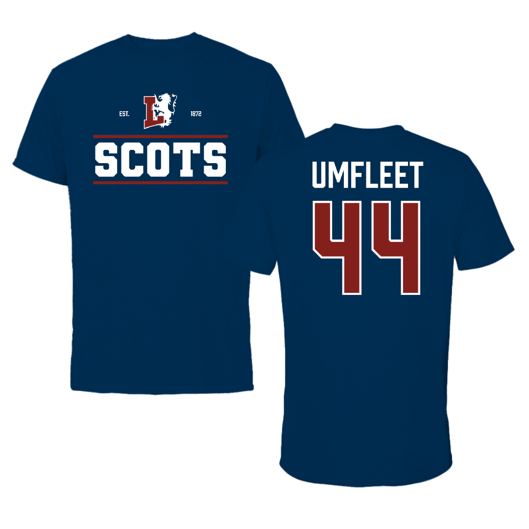 Lyon College Baseball Navy General Performance Tee - #44 Luke Umfleet