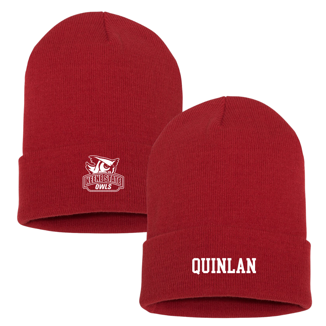 Keene State College Lacrosse (M) Red Beanie - #27 Matthew Quinlan