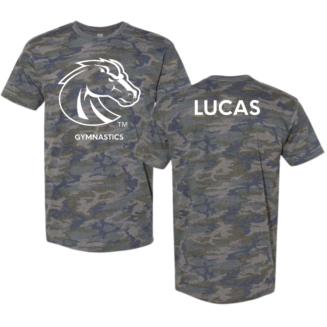 Boise State University Gymnastics (W) Vintage Camo Tee - Brantley Lucas