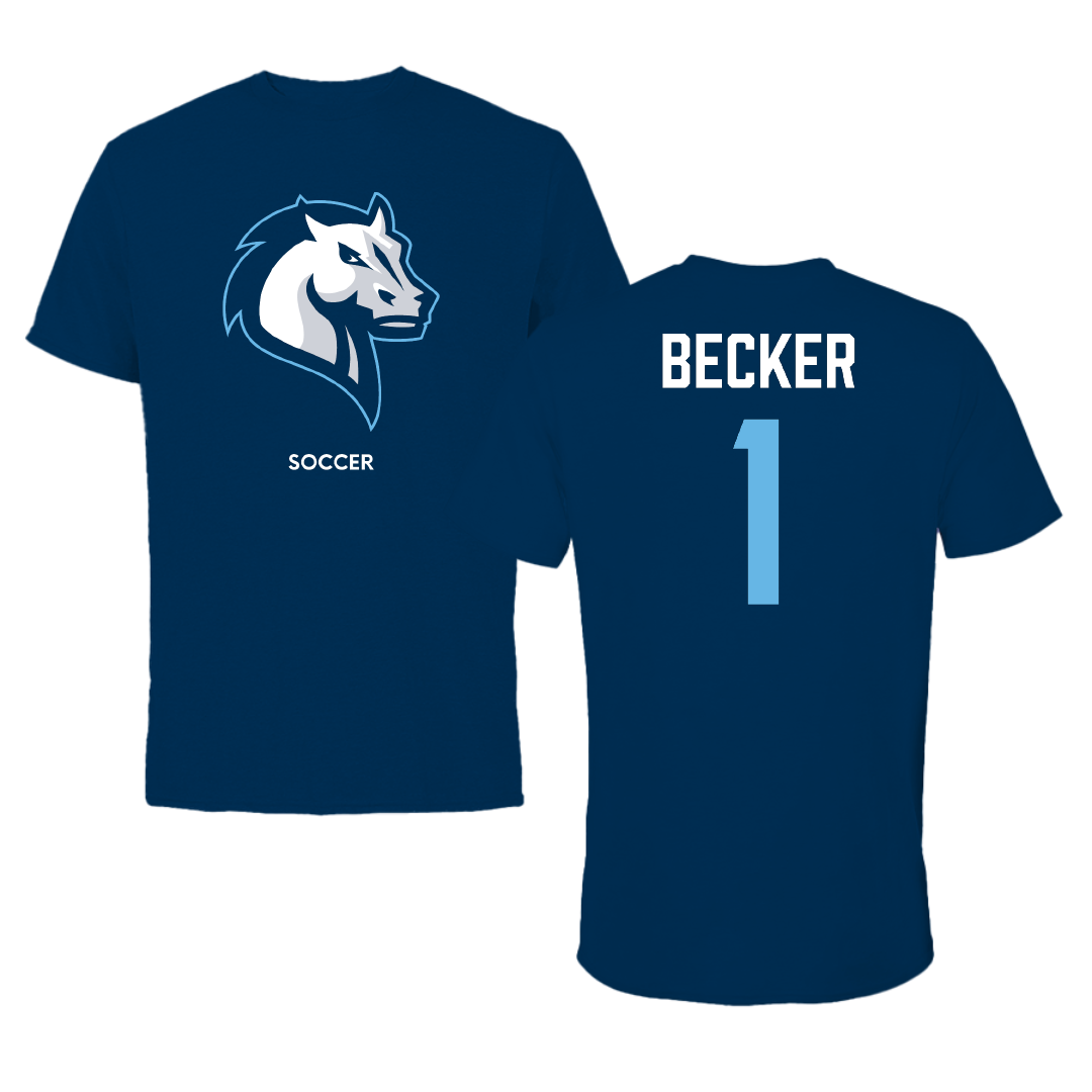 Mercy University Soccer (W) Navy Tee - #1 Anneliese Becker