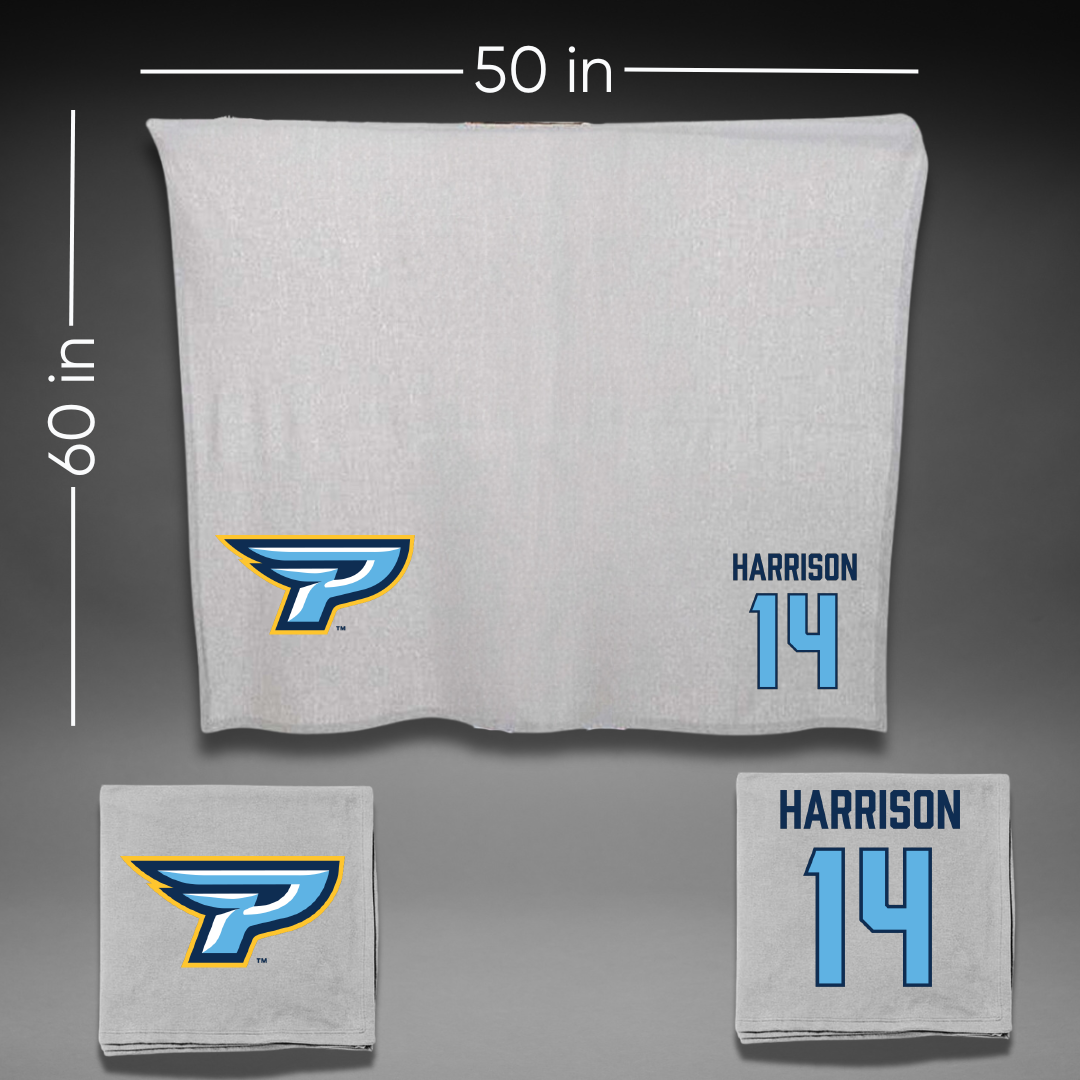 Point University Baseball Gray Blanket - #14 Easton Harrison