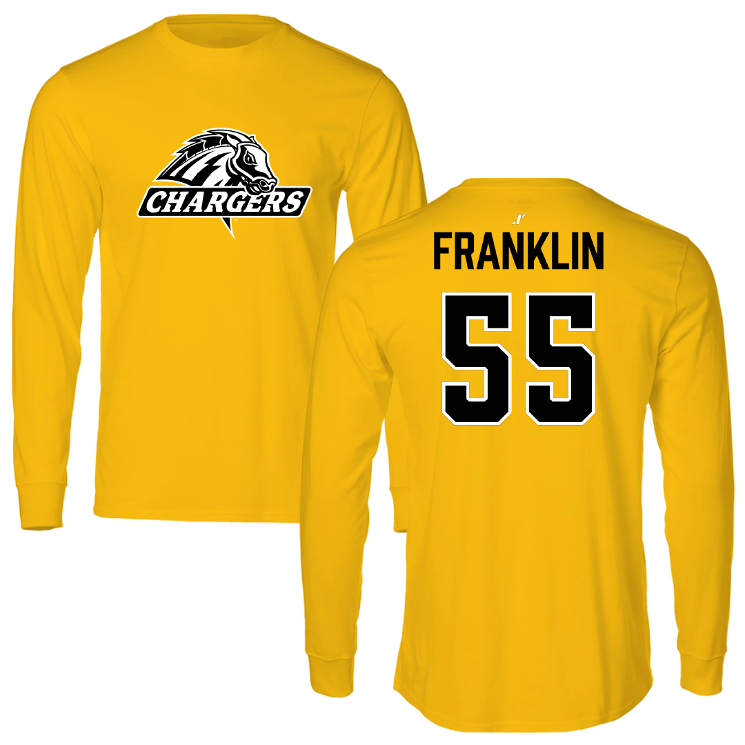 University of New Haven Football Gold Long Sleeve - #55 Jayden Franklin