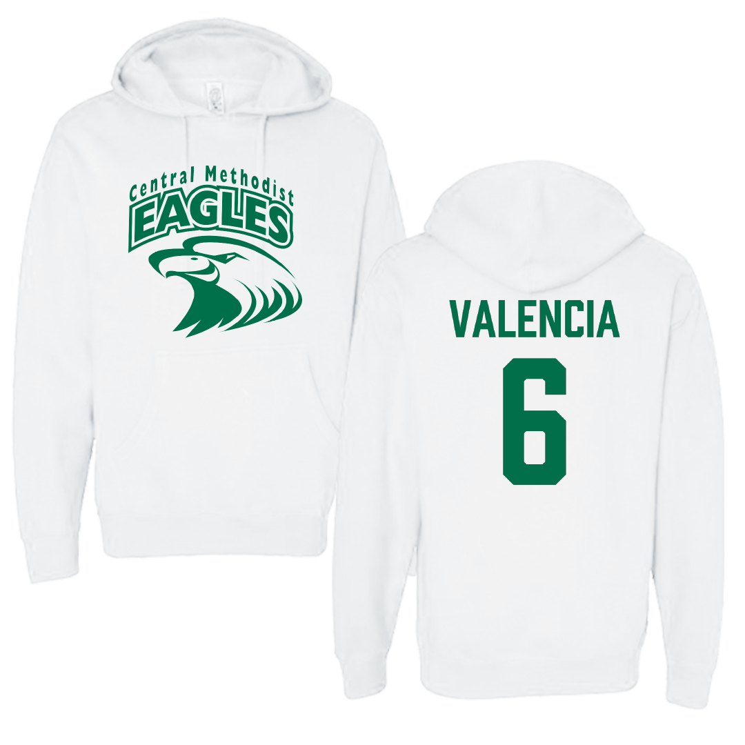 Central Methodist University Baseball White Hoodie - #6 Cruz Valencia