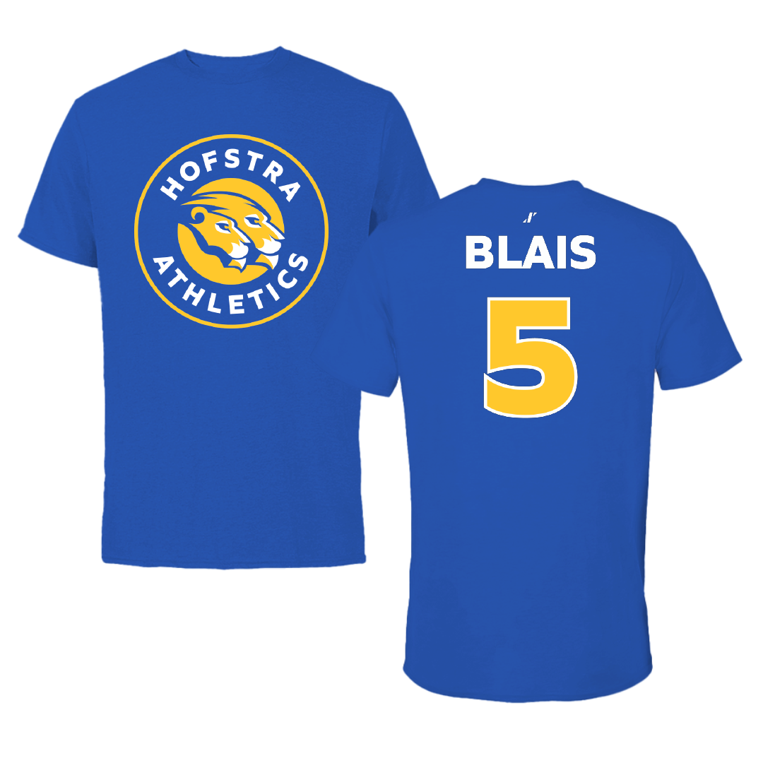 Hofstra University Lacrosse (M) Blue Performance Tee - #5 Jack Blais