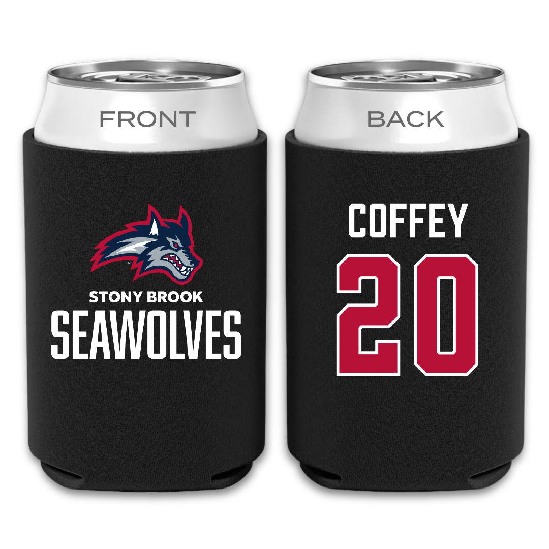 Stony Brook University Baseball Black Can Cooler - #20 Aidyn Coffey