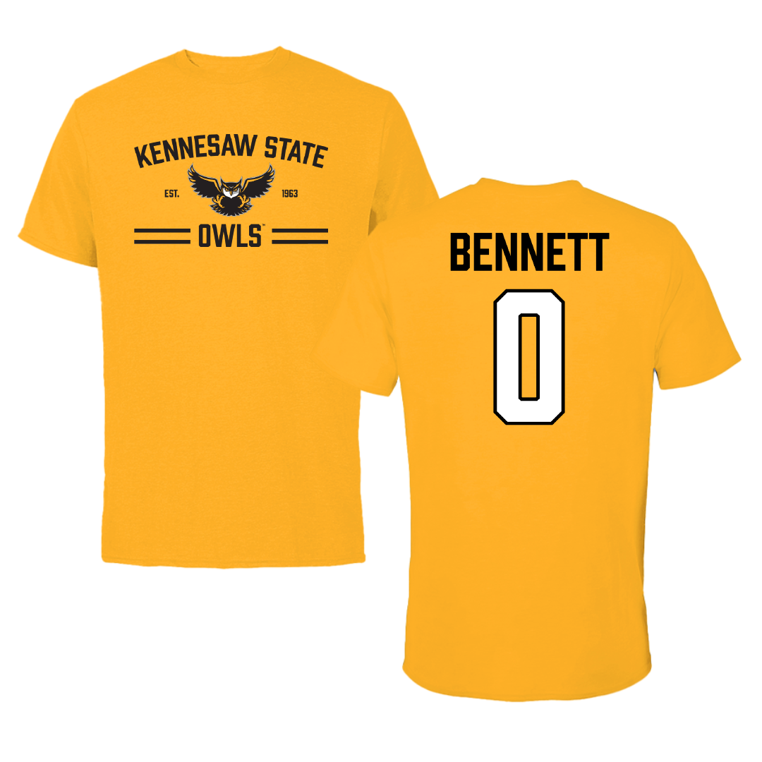 Kennesaw State University Football Gold General Tee - #0 Coleman Bennett