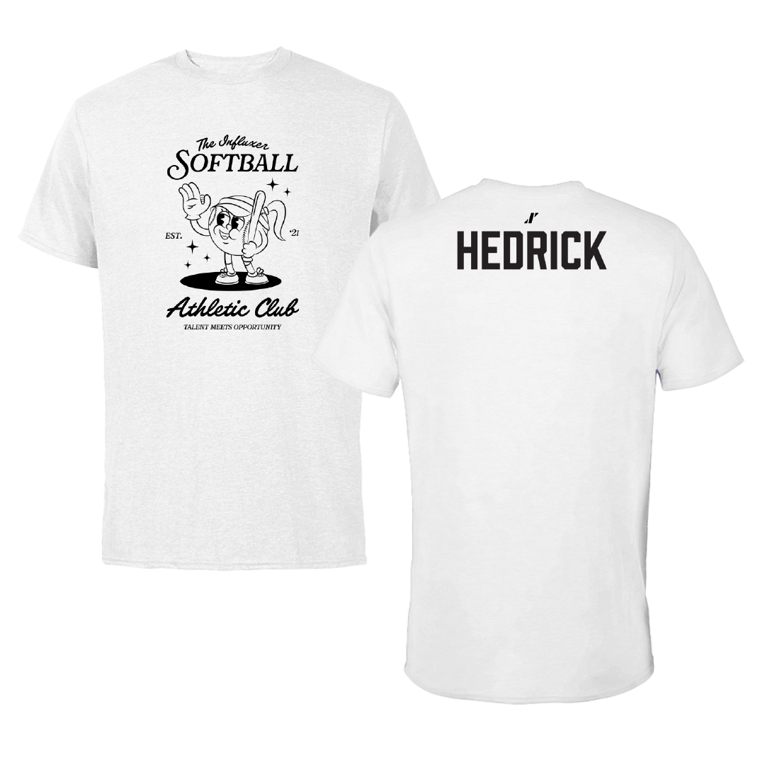 Softball White Influxer Athletic Club Tee - Baylee Hedrick