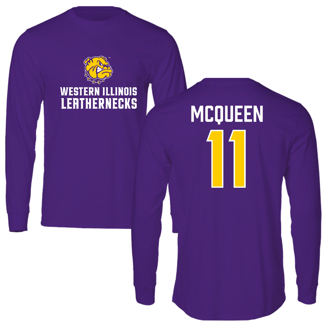 Western Illinois University Softball Purple Long Sleeve - #11 Tori McQueen