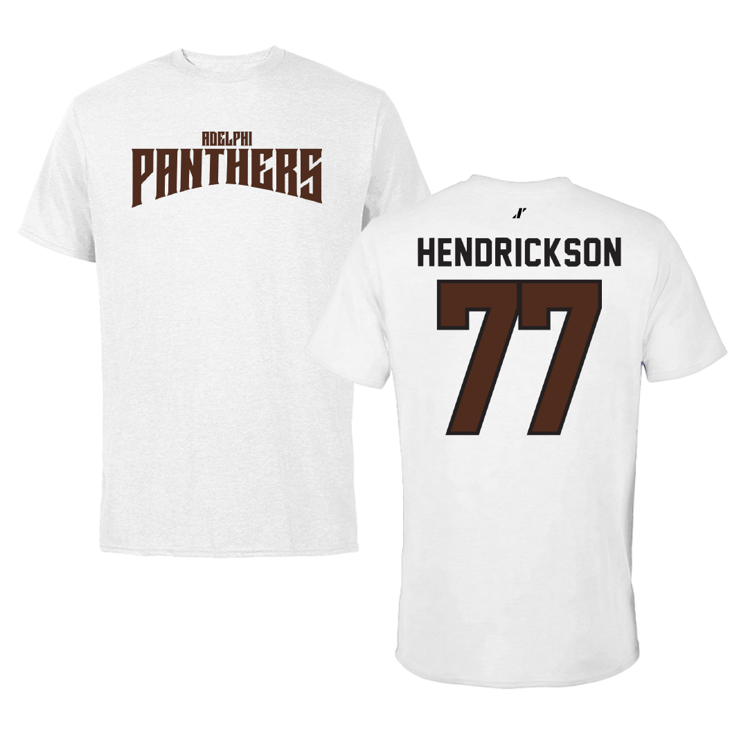 Adelphi University Lacrosse White Classic Tee - #77 Michael Hendrickson