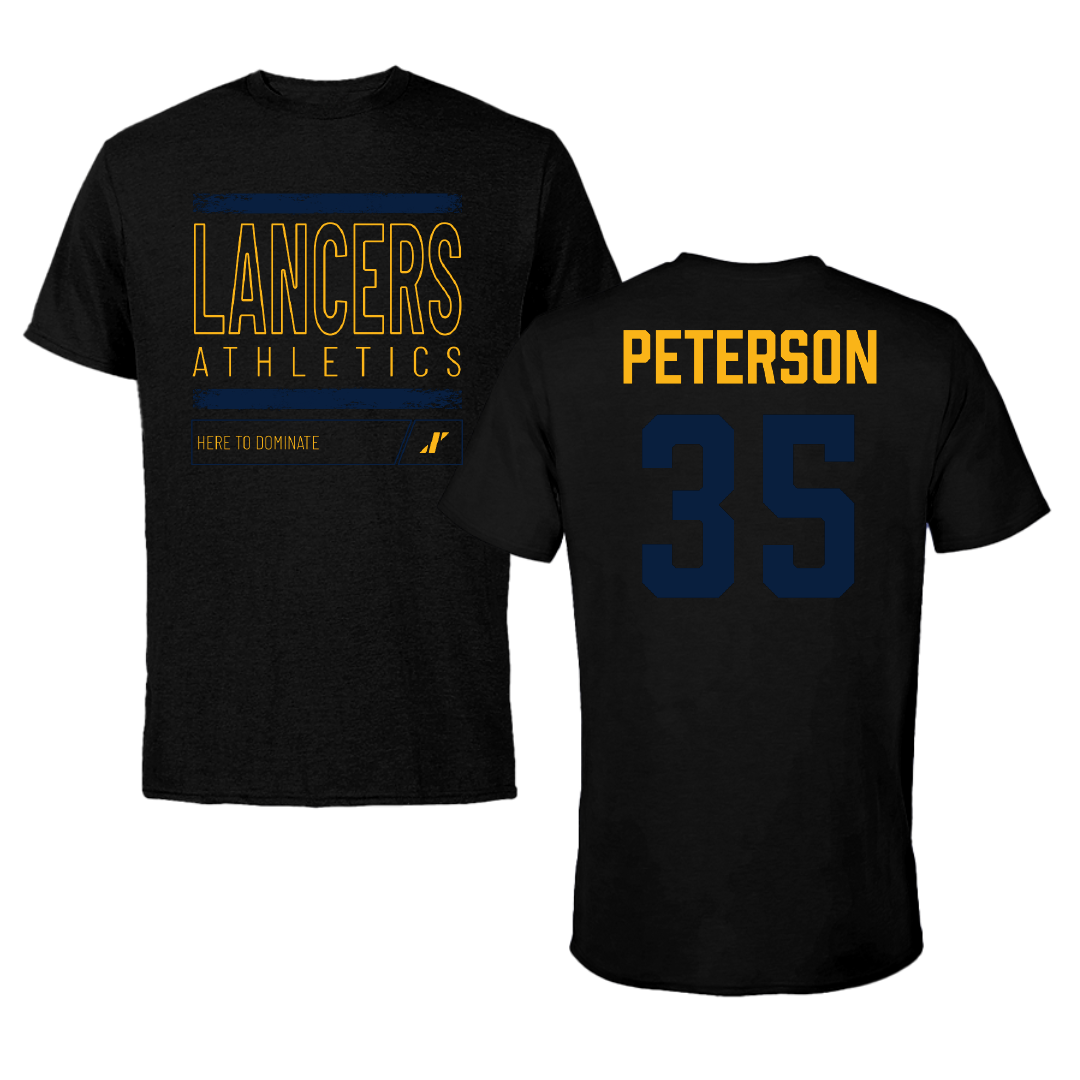 Mount Marty University Basketball Black Dominate Performance Tee - #35 Dysen Peterson