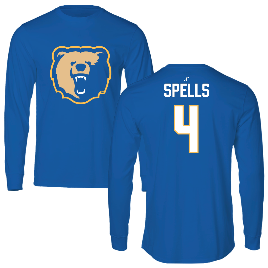 Morgan State University Football Blue Performance Long Sleeve - #4 Marquez Spells