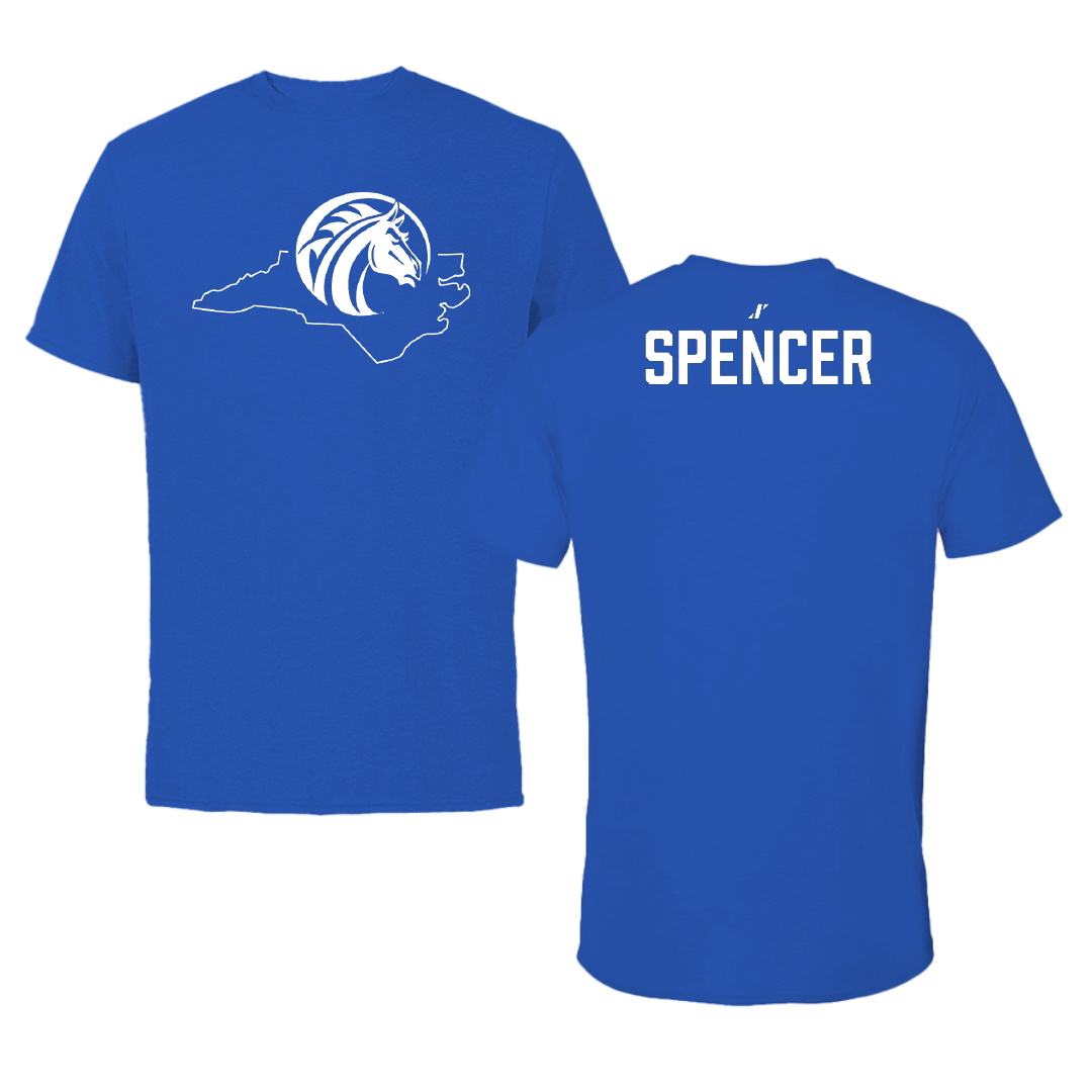 Fayetteville State University TF and XC Blue State Performance Tee - Diamond Spencer