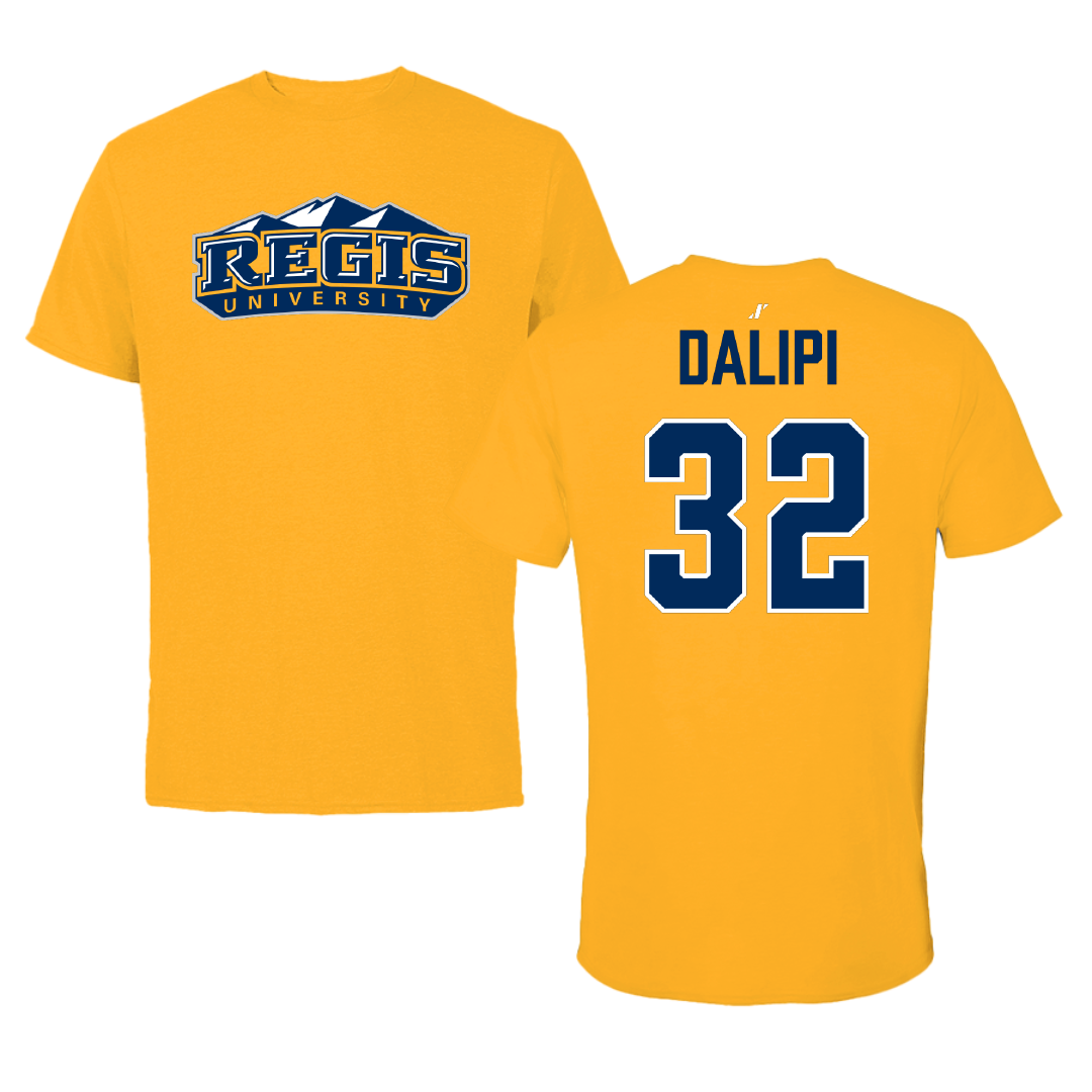 Regis University (Colorado) Soccer Gold Tee - #32 Valdet Dalipi
