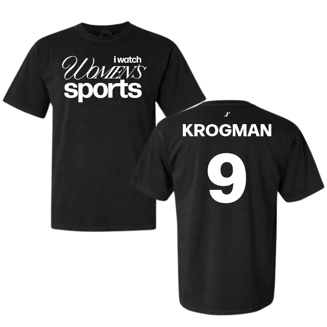 Softball Black WHM Comfort Colors Tee - #9 Alyson Krogman