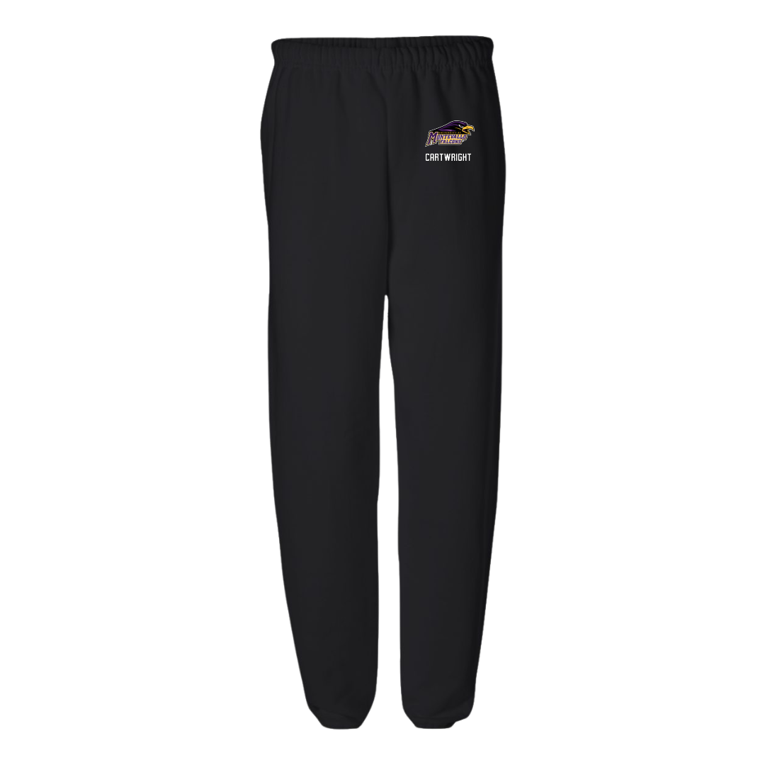 University of Montevallo Baseball Black Sweatpants - #1 Ian Cartwright