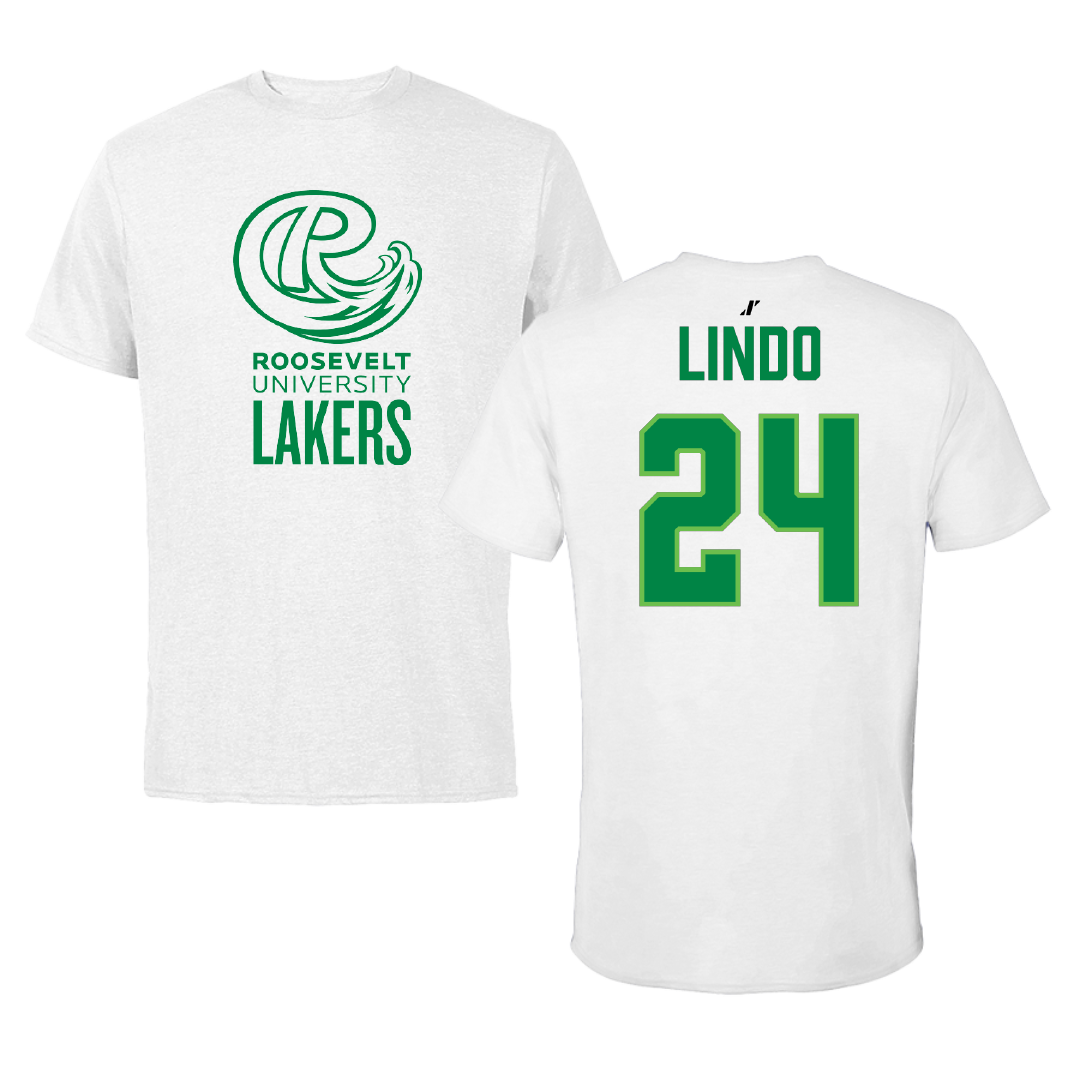 Roosevelt University Basketball White Tee - #24 Isabel Lindo