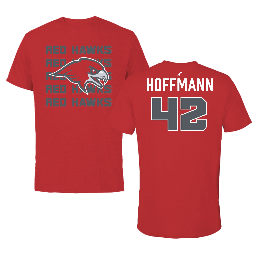 Montclair State University Softball Red General Performance Tee - #42 Julia Hoffmann