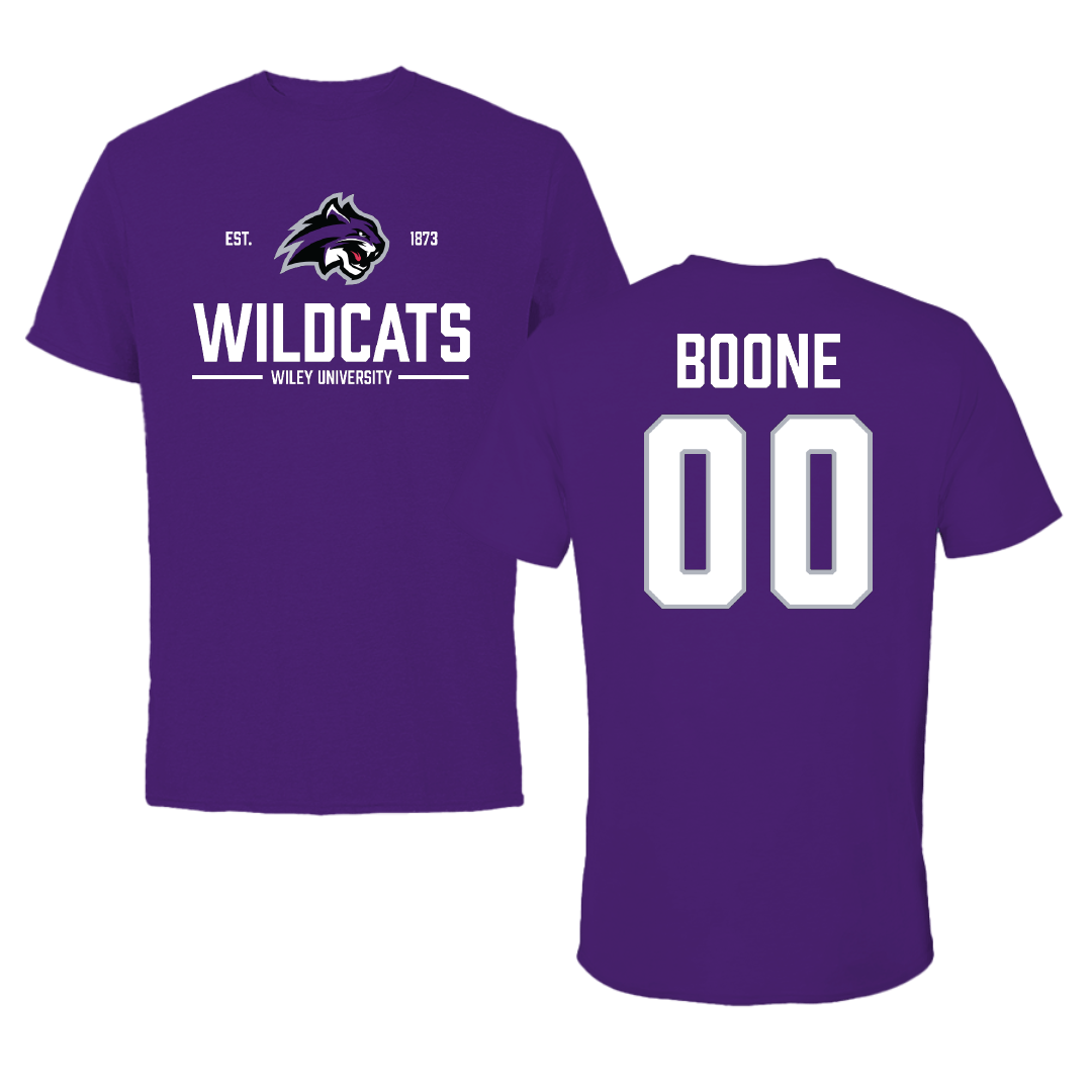Wiley University Softball Purple General Performance Tee - #00 Kyrra Boone
