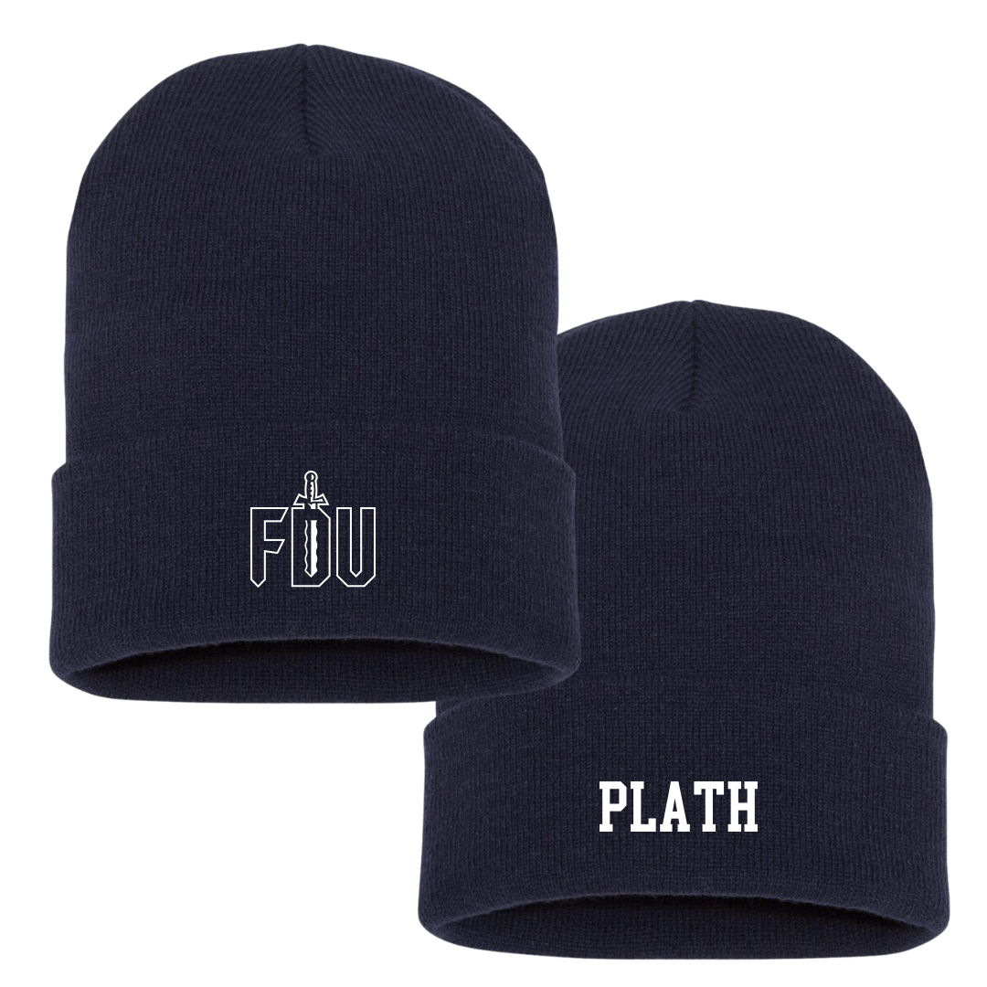 Fairleigh Dickinson University-Metropolitan Campus Softball Navy Beanie - #10 Isabella Plath