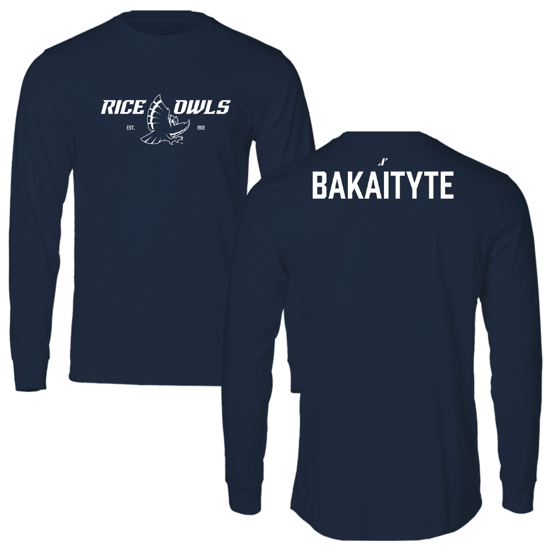 Rice University Tennis (W) Navy General Long Sleeve - Uma Bakaityte