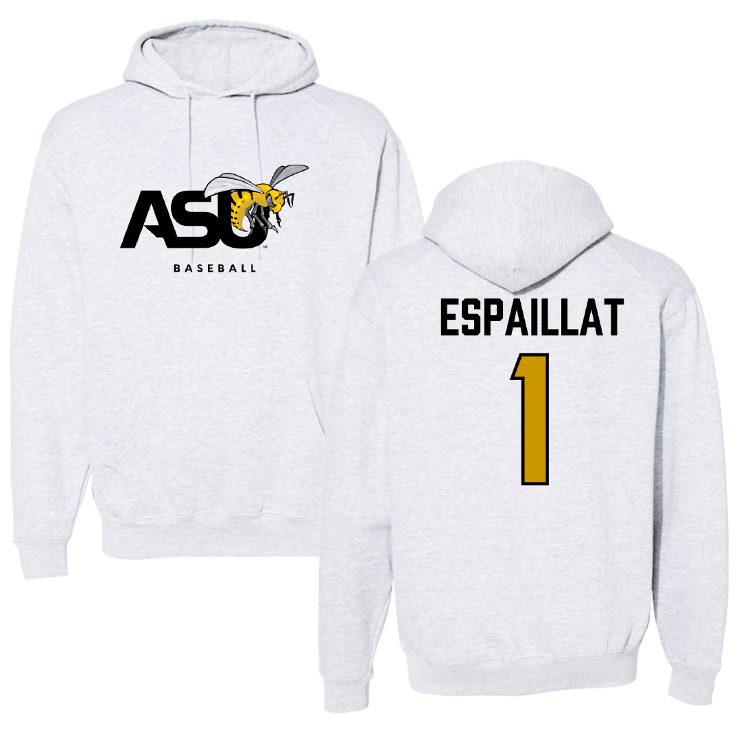 Alabama State University Baseball Gray Hoodie - #1 Alex Espaillat