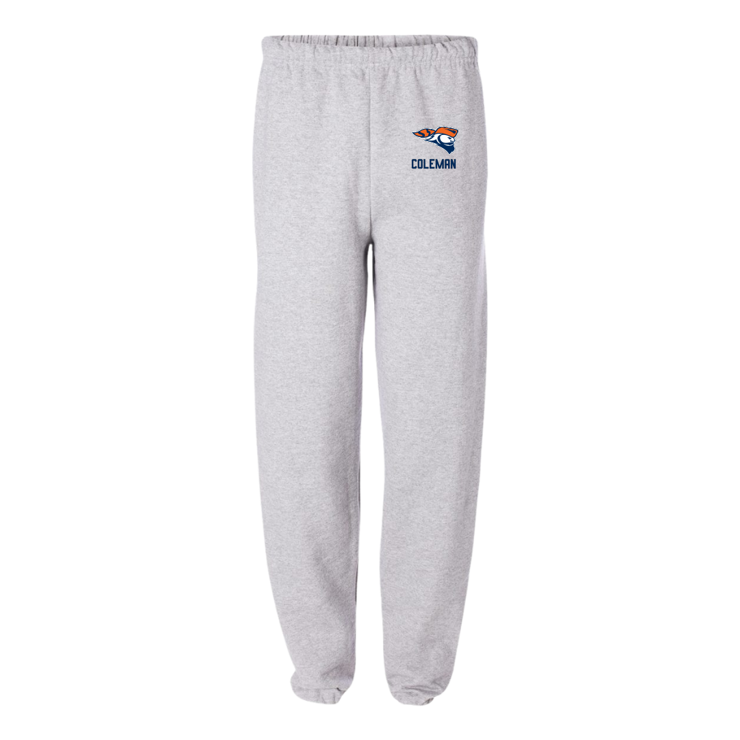 Carroll University Football Light Gray Sweatpants - #21 Mikey Coleman