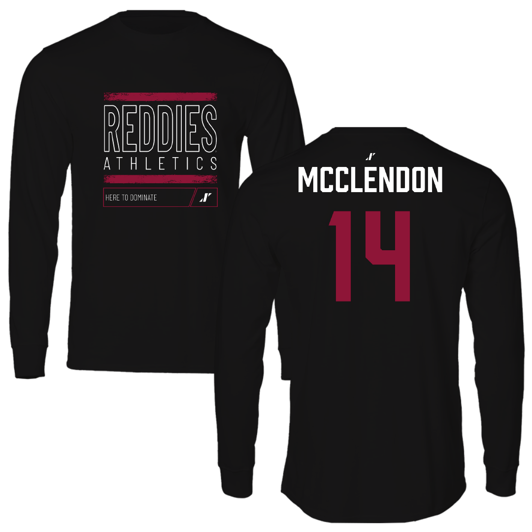 Henderson State University Baseball Black Dominate Performance Long Sleeve - #14 Cole McClendon