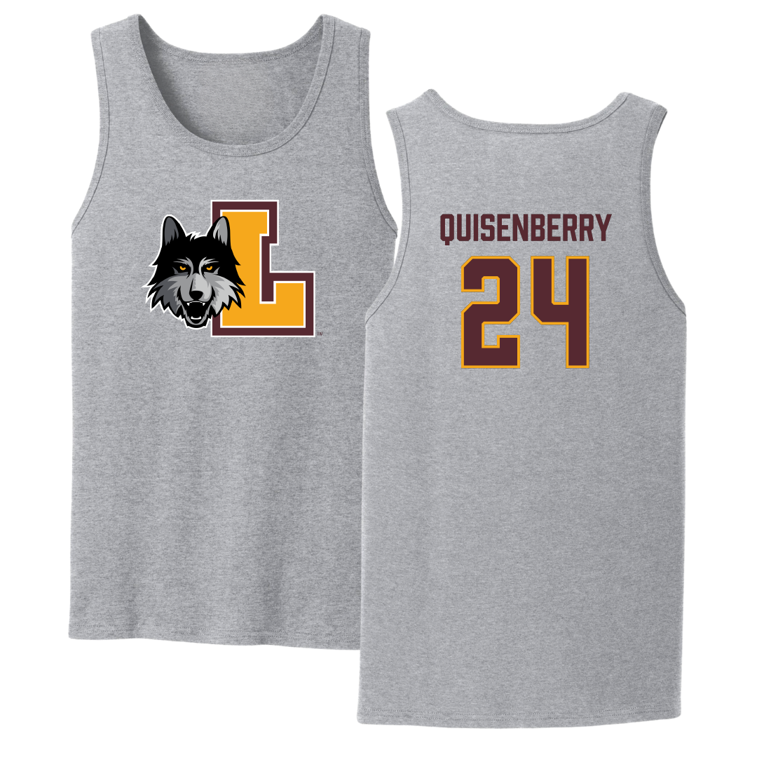 Loyola University-Chicago Soccer Sport Gray Tank Top - #24 Chris Quisenberry