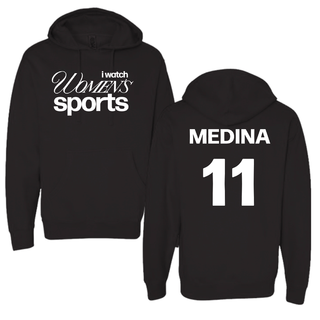 Long Island University Softball Black WHM Hoodie - #11 Devon Medina