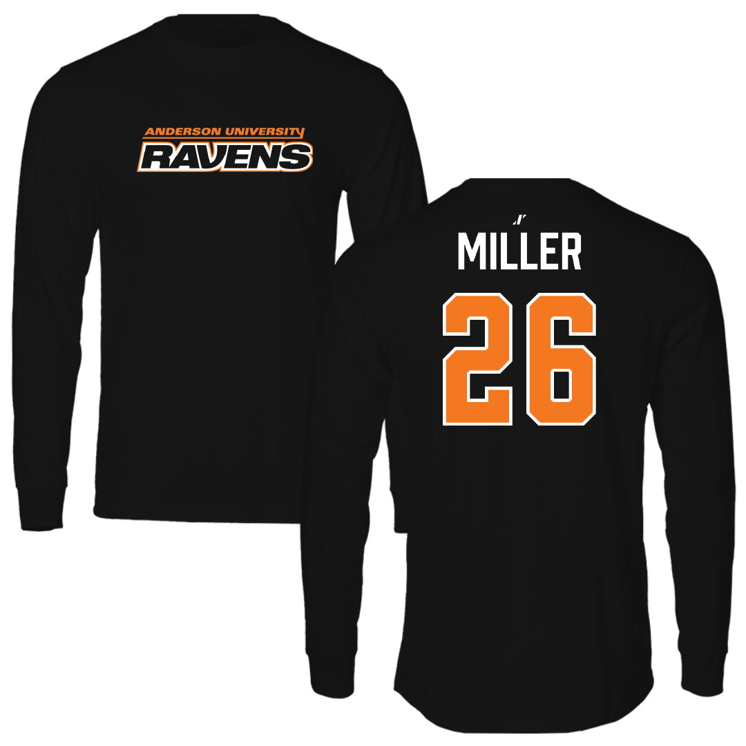 Anderson University (Indiana) Baseball Black Performance Long Sleeve - #26 Kyan Miller