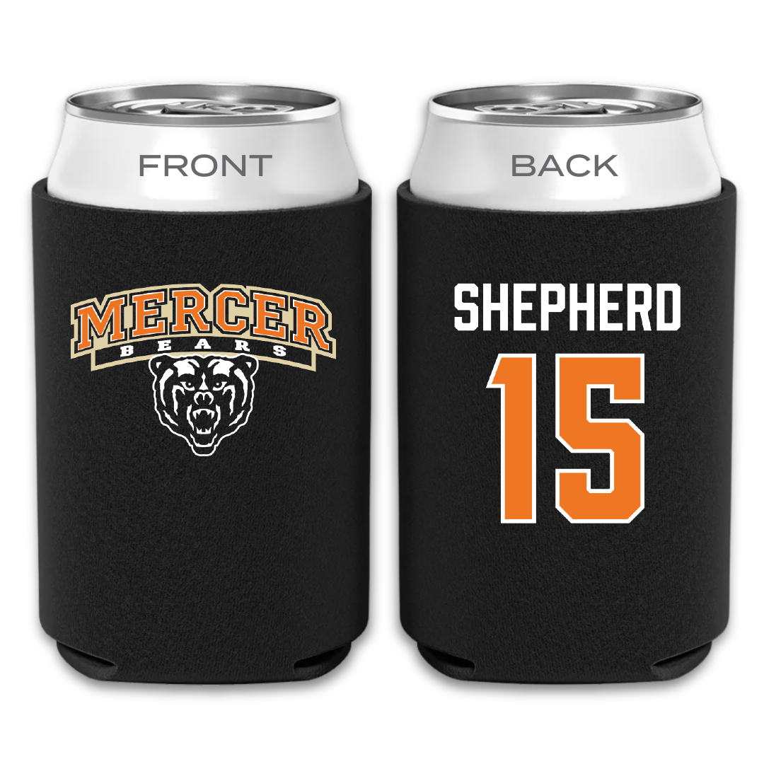 Mercer University Baseball Black Can Cooler - #15 Logan Shepherd