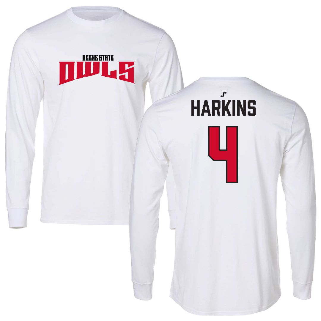 Keene State College Volleyball White Classic Long Sleeve - #4 Ava Harkins