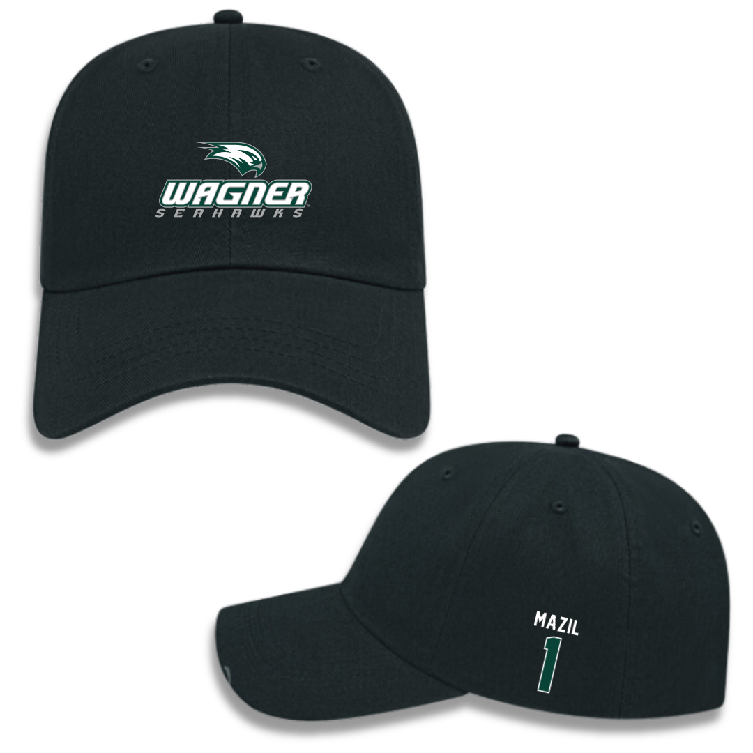 Wagner College Football Black Hat - #1 Damien Mazil