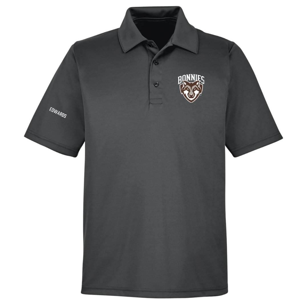 St. Bonaventure University Swimming & Diving Dark Gray Polo - Jonathan Edwards
