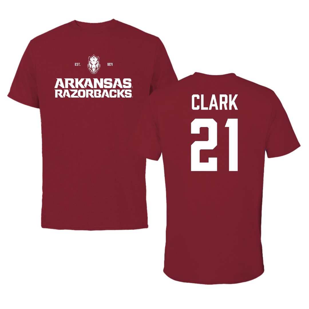 University of Arkansas Baseball Cardinal General Tee - #21 Brenton Clark