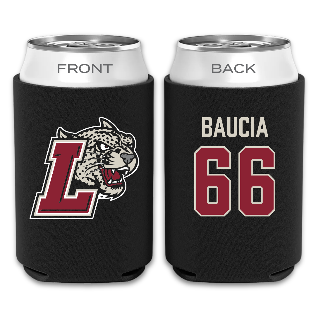 Lafayette College Football Black Can Cooler - #66 Brian Baucia