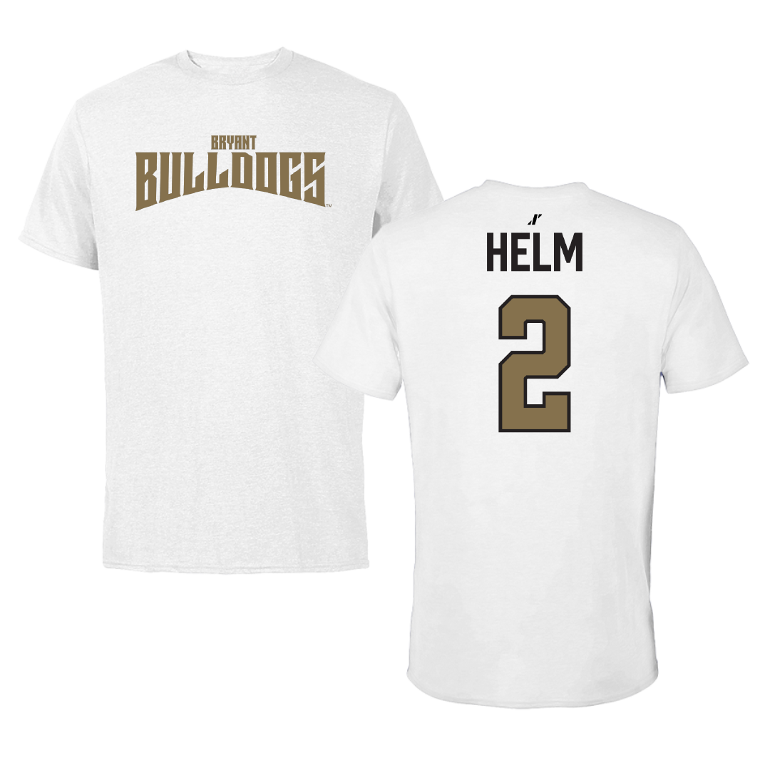 Bryant University Football White Classic Performance Tee - #2 Dorian Helm