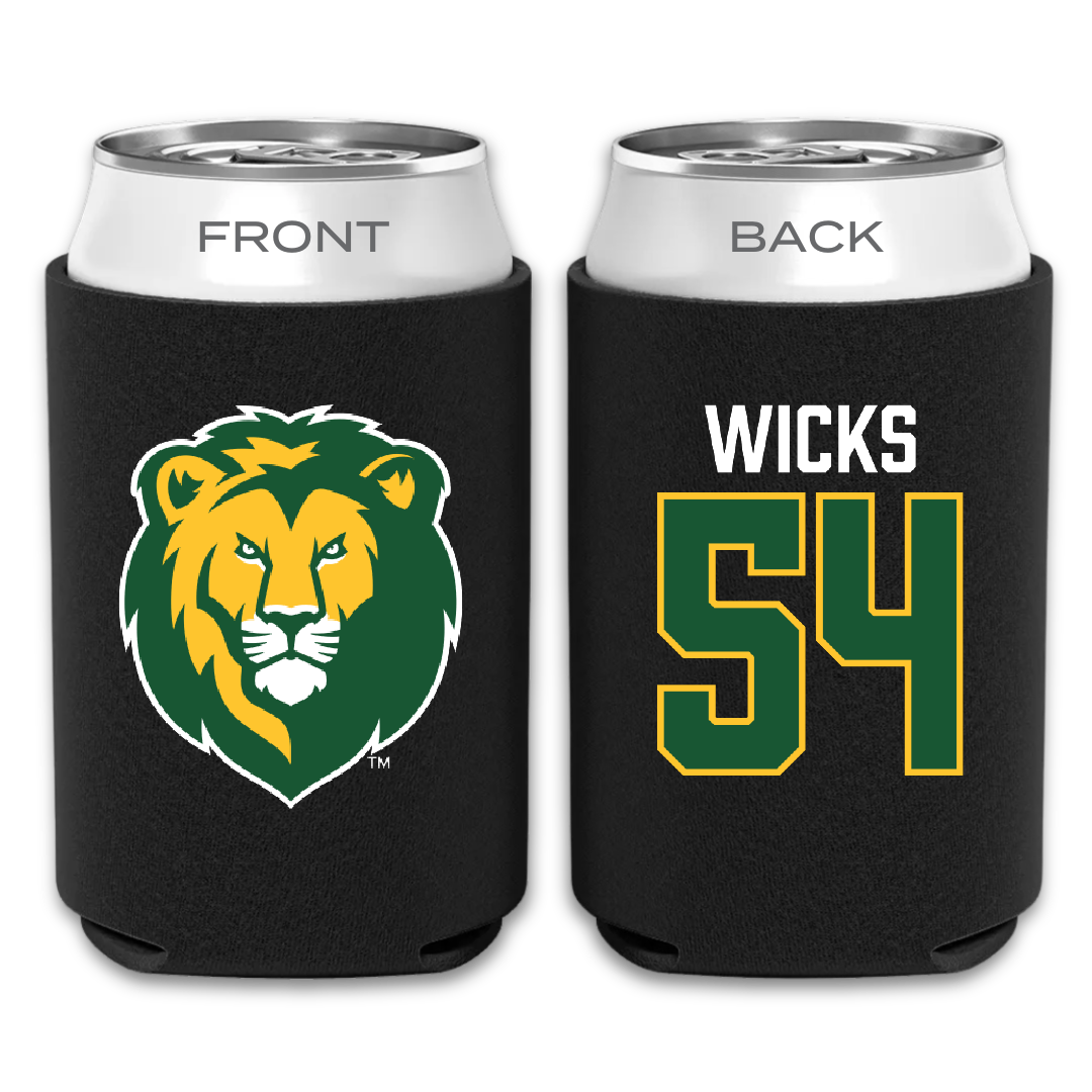 Southeastern Louisiana University Football Black Can Cooler - #54 Brockhim Wicks