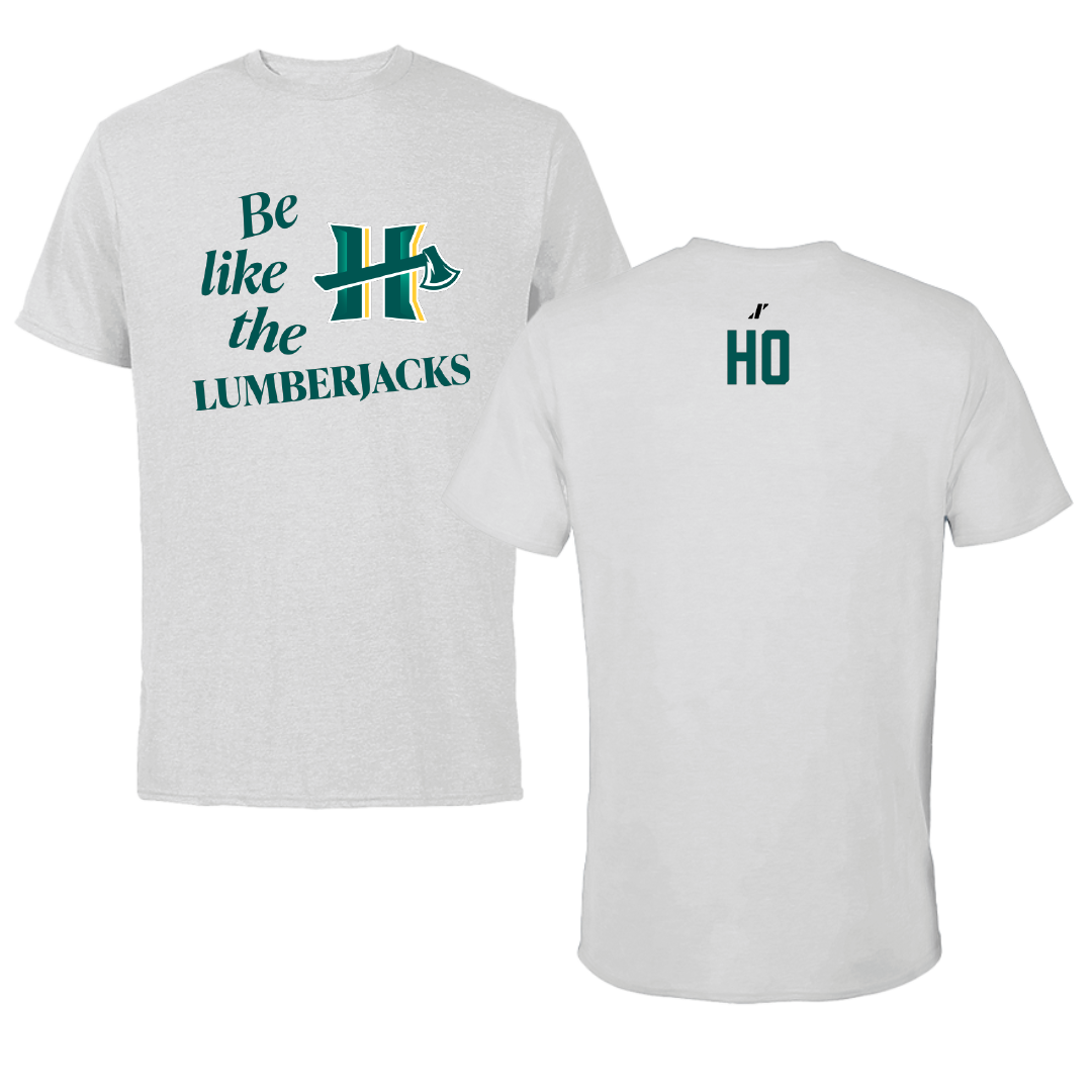 Cal Poly Humboldt Wrestling Light Gray Be Like Us Performance Tee - Jayden Ho