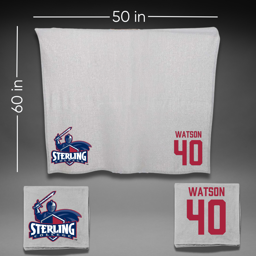 Sterling College Football Gray Blanket - #40 Sean Watson