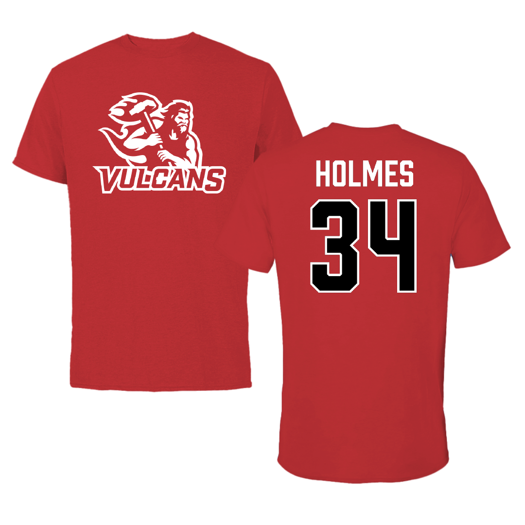 PennWest California Baseball Red Tee - #34 Nathan Holmes