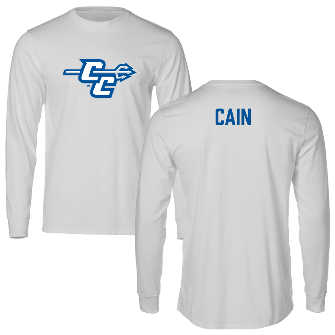 Central Connecticut State University TF and XC Light Gray Long Sleeve - Imani Cain