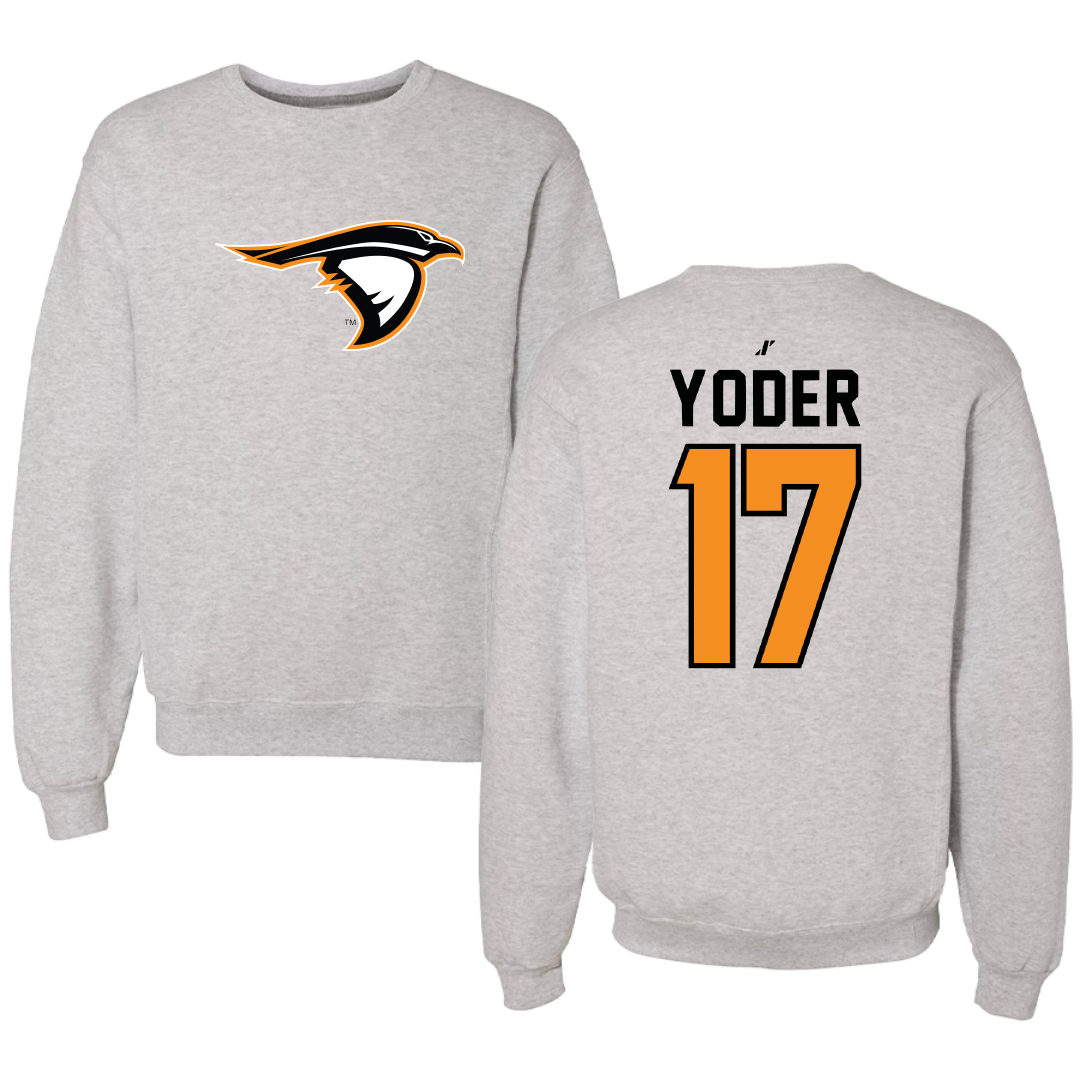 Anderson University (Indiana) Football Light Gray Crewneck - #17 Preston Yoder