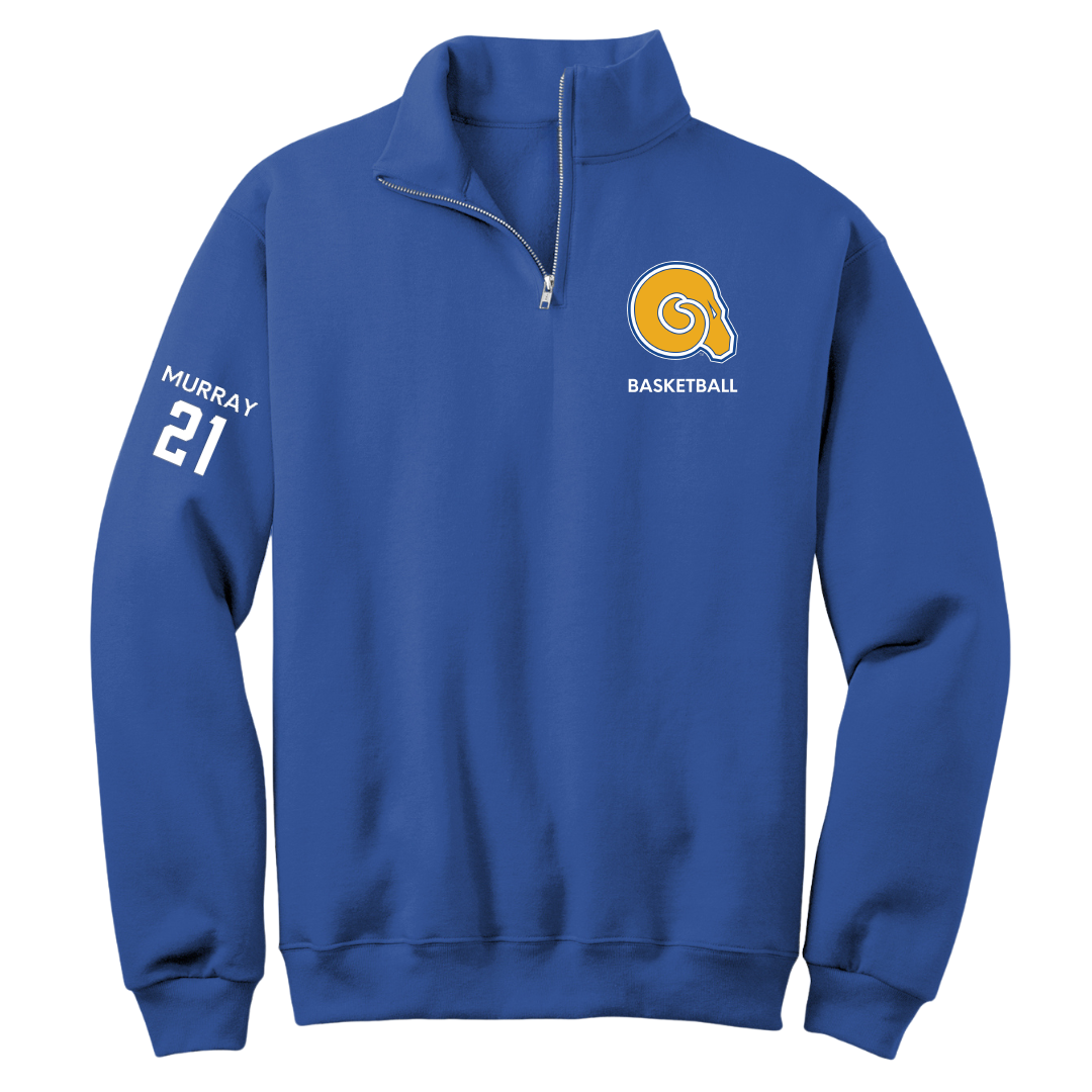 Albany State University Basketball (M) Blue Quarter-Zip - #21 Kaleb Murray
