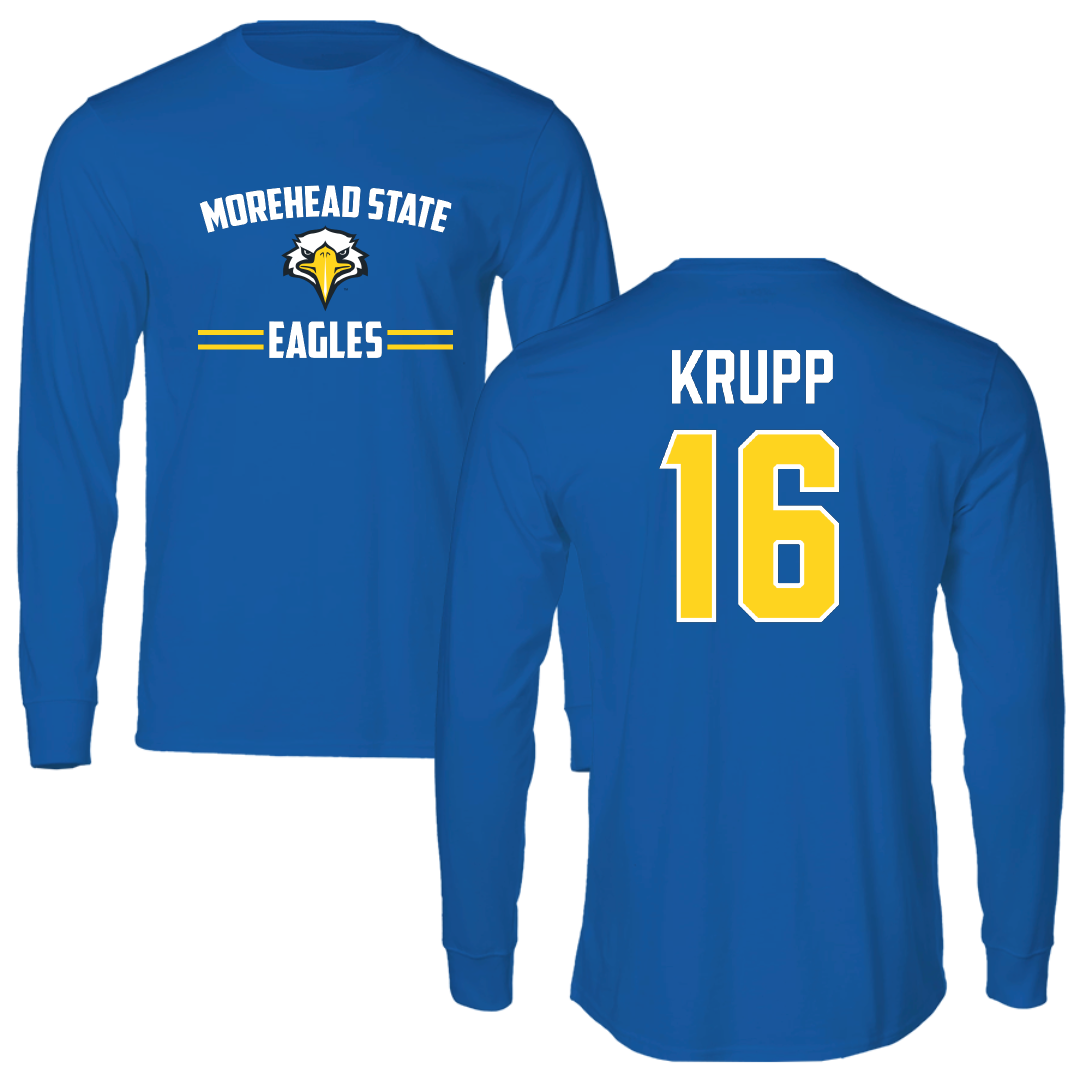 Morehead State University Baseball Blue General Long Sleeve - #16 Kyle Krupp
