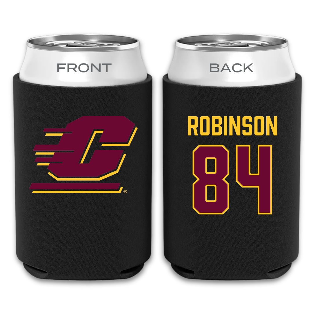 Central Michigan University Football Black Can Cooler - #84 Dontae Robinson