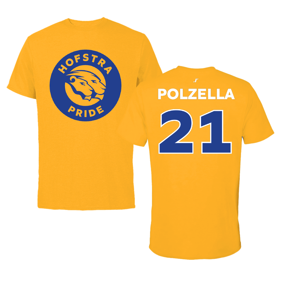 Hofstra University Softball Gold Performance Tee - #21 Sophia Polzella