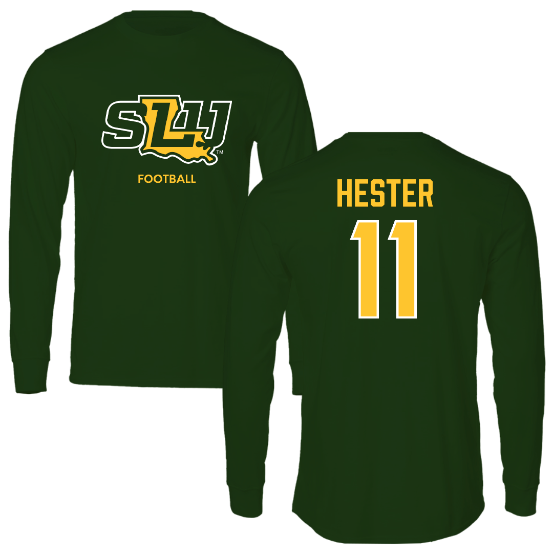 Southeastern Louisiana University Football Forest Green Long Sleeve - #11 Kunta Hester