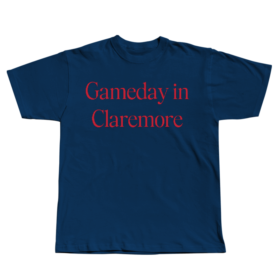 Rogers State University Baseball Navy Gameday Tee - #32 Dean Grisham