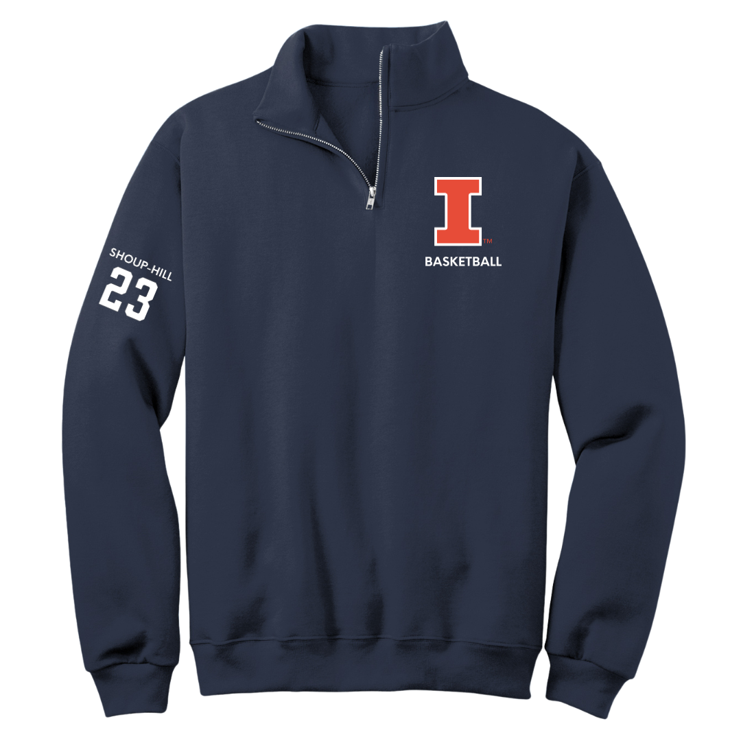 University of Illinois Basketball (W) Navy Quarter-Zip - #23 Brynn Shoup-Hill